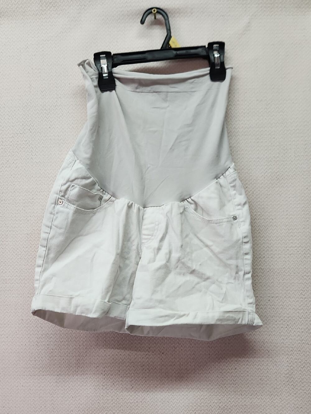 Indigo Rein Cream/White Label Maternity Shorts